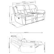 Bahrain Upholstered Motion Loveseat Charcoal - 609542