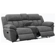 Bahrain Upholstered Motion Loveseat Charcoal - 609542