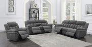 Bahrain Upholstered Power Glider Recliner Charcoal - 609543P