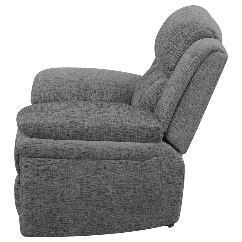 Bahrain Upholstered Power Glider Recliner Charcoal - 609543P