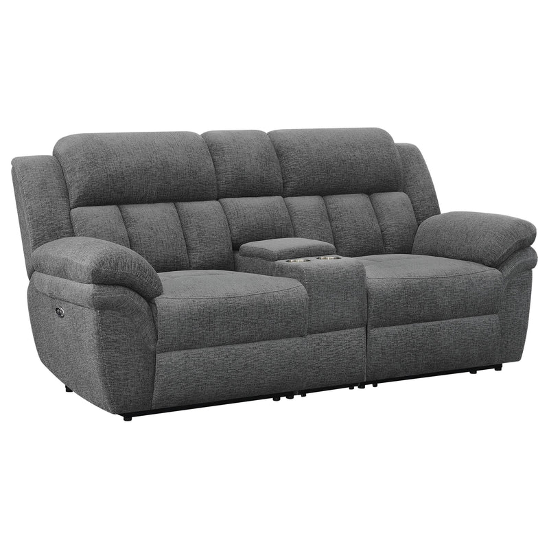 Bahrain Upholstered Power Loveseat Charcoal - 609542P