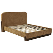 Baldacci Upholstered Queen Platform Bed Curry and Walnut - 315954Q