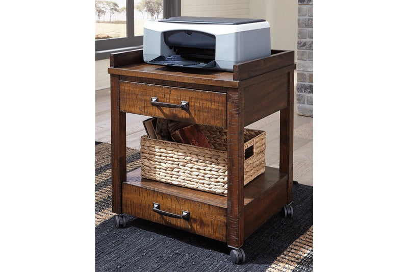 Baldridge Rustic Brown Printer Stand - DMV FurniturePrinter Stand
