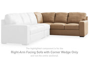 Bandon Toffee Right-Arm Facing Sofa with Corner Wedge - 3800649