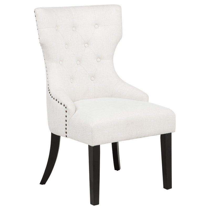 Baney Fabric Upholstered Dining Side Chair Cream and Black - 115572