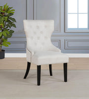 Baney Fabric Upholstered Dining Side Chair Cream and Black - 115572