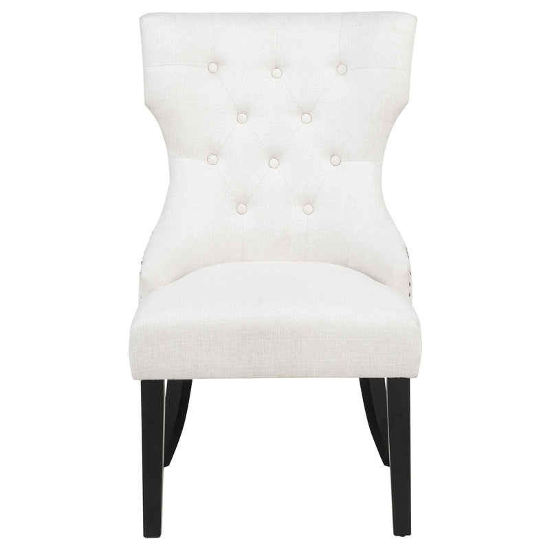 Baney Fabric Upholstered Dining Side Chair Cream and Black - 115572