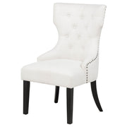 Baney Fabric Upholstered Dining Side Chair Cream and Black - 115572