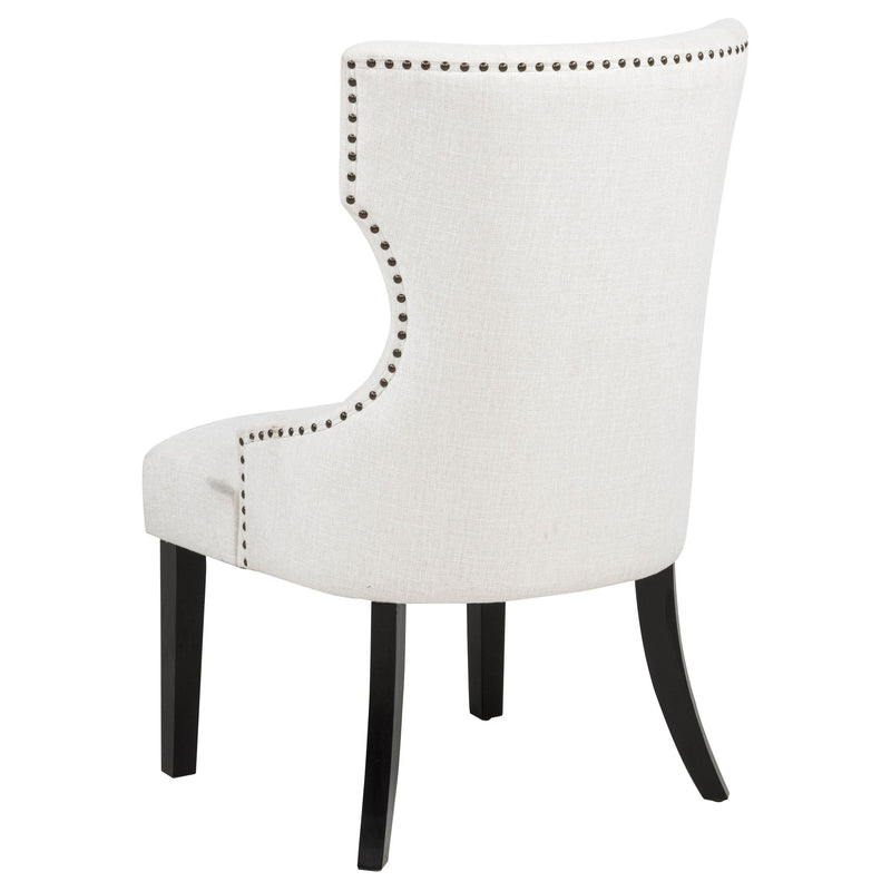 Baney Fabric Upholstered Dining Side Chair Cream and Black - 115572
