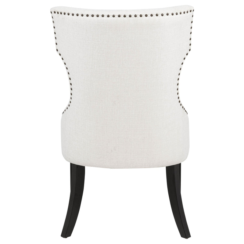 Baney Fabric Upholstered Dining Side Chair Cream and Black - 115572