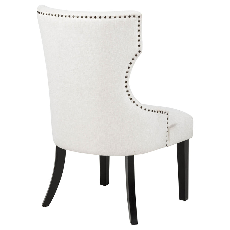 Baney Fabric Upholstered Dining Side Chair Cream and Black - 115572