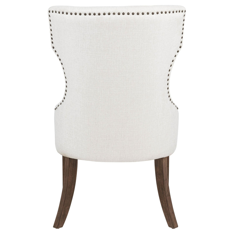Baney Fabric Upholstered Dining Side Chair Cream and Dark Oak - 104507DOK
