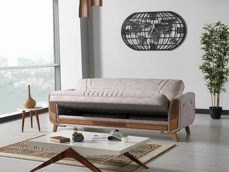 Barbaros Convertible Sofa in Anthracite - 200-ELIF-BAR-E164-3