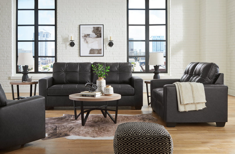 Barlin Mills Sofa, Loveseat and Recliner in Carbon - DMV FurnitureLiving Room Set