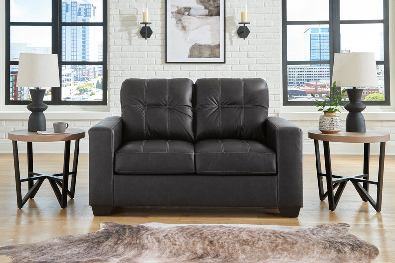 Barlin Mills Sofa, Loveseat and Recliner in Carbon - DMV FurnitureLiving Room Set