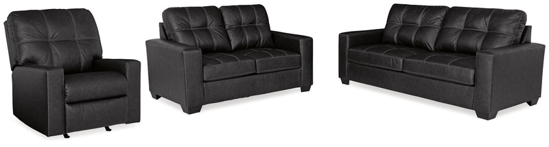 Barlin Mills Sofa, Loveseat and Recliner in Carbon - DMV FurnitureLiving Room Set