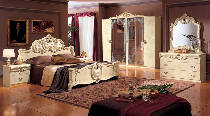 Barocco Bed Ivory, Camelgroup Italy Queen - DMV FurnitureQueen Bed
