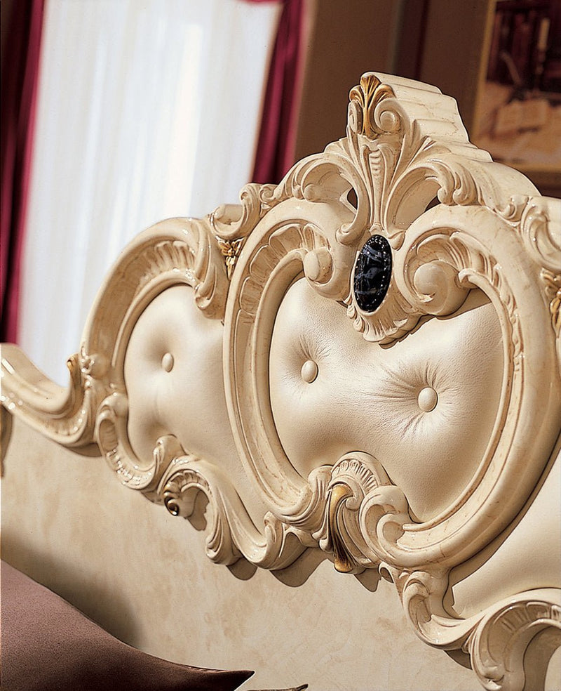 Barocco Bed Ivory, Camelgroup Italy Queen - DMV FurnitureQueen Bed