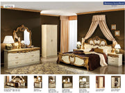 Barocco Bed Ivory W/Gold, Camelgroup Italy Queen - DMV FurnitureQueen Bed