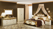 Barocco Bed Ivory W/Gold, Camelgroup Italy Queen - DMV FurnitureQueen Bed