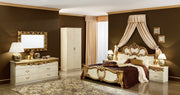 Barocco Bed Ivory W/Gold, Camelgroup Italy Queen - DMV FurnitureQueen Bed