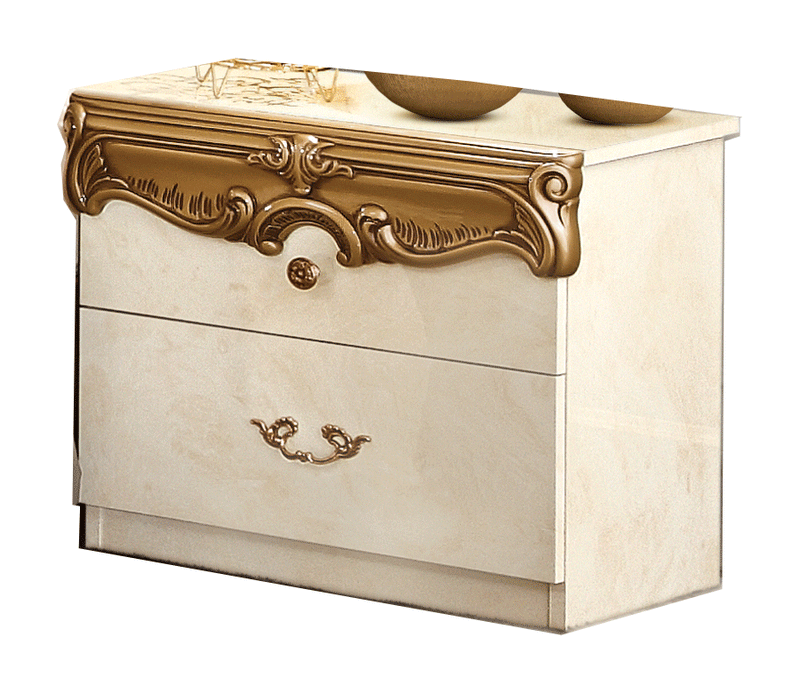 Barocco Ivory/Gold Nightstand - i39862 - DMV Furniture