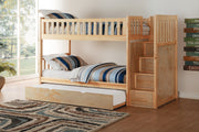 Bartly Pine Twin/Twin Reversible Step Storage Bunk Bed | B2043 - DMV FurnitureBunk Bed
