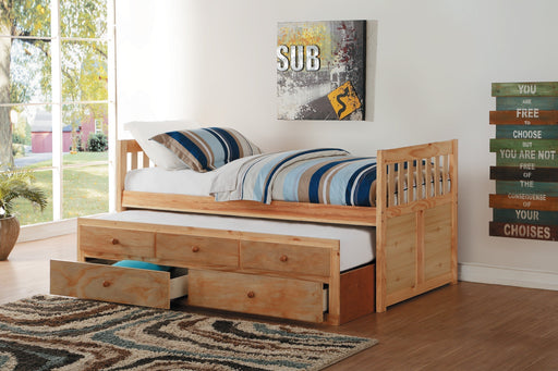 Bartly Pine Twin/Twin Trundle Captain Bed | B2043 - DMV FurnitureYouth Bedroom Set