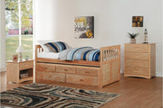 Bartly Pine Twin/Twin Trundle Captain Bed | B2043 - DMV FurnitureYouth Bedroom Set