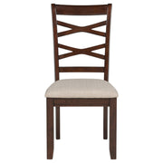 Barton 5-piece Round Wood Dining Table Set Dark Brown - 150340