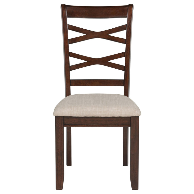 Barton 5-piece Round Wood Dining Table Set Dark Brown - 150340