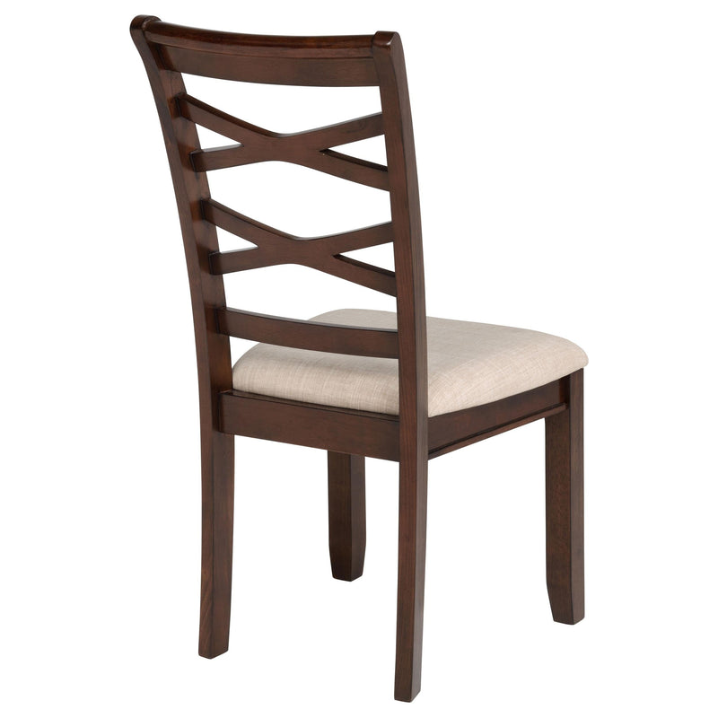 Barton 5-piece Round Wood Dining Table Set Dark Brown - 150340