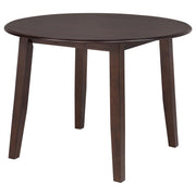 Barton 5-piece Round Wood Dining Table Set Dark Brown - 150340
