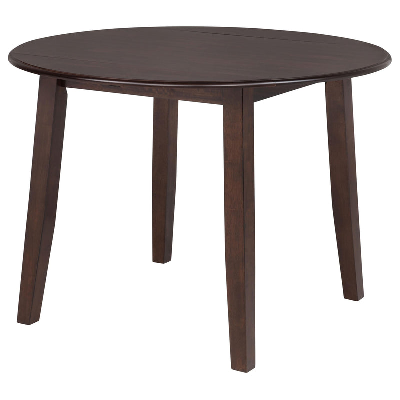 Barton 5-piece Round Wood Dining Table Set Dark Brown - 150340