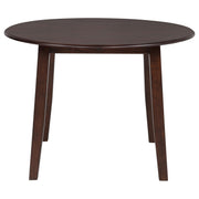 Barton 5-piece Round Wood Dining Table Set Dark Brown - 150340
