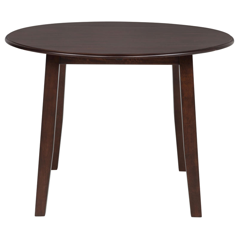 Barton 5-piece Round Wood Dining Table Set Dark Brown - 150340
