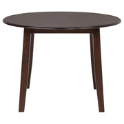 Barton 5-piece Round Wood Dining Table Set Dark Brown - 150340