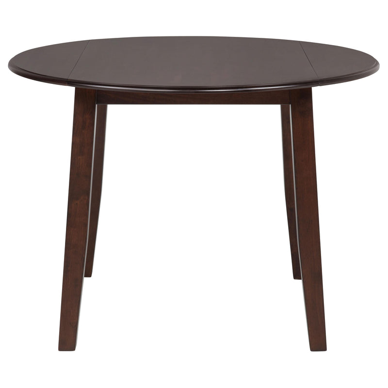 Barton 5-piece Round Wood Dining Table Set Dark Brown - 150340