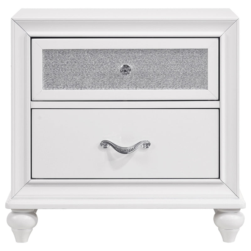 Barzini 2-drawer Nightstand White - 205892