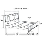 Barzini 4-piece California King Bedroom Set White - 205891KW-S4