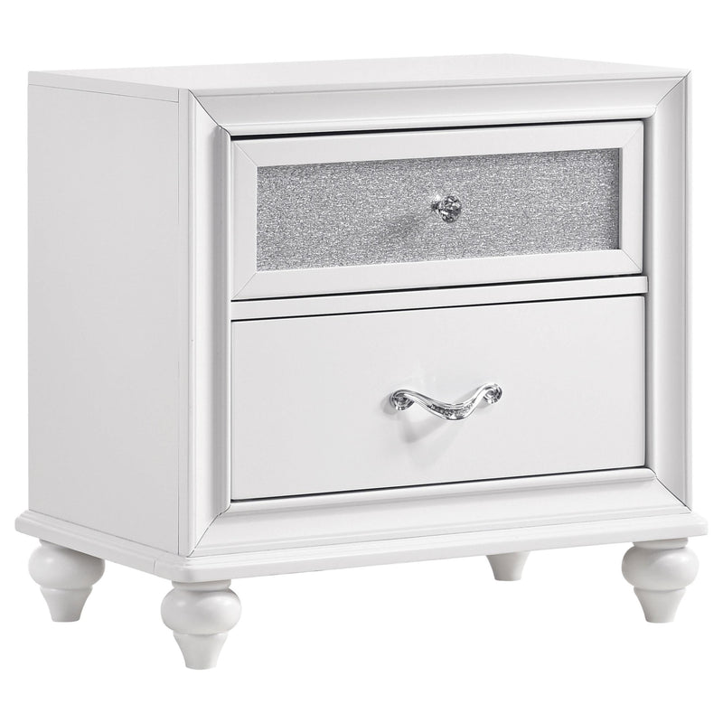 Barzini 4-piece California King Bedroom Set White - 300843KW-S4