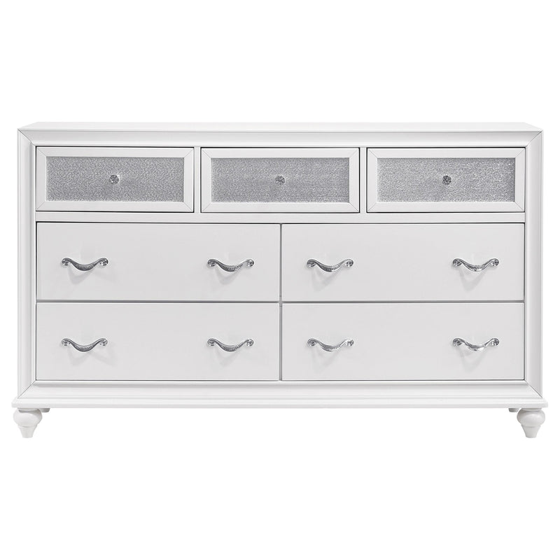 Barzini 4-piece Eastern King Bedroom Set White - 205891KE-S4