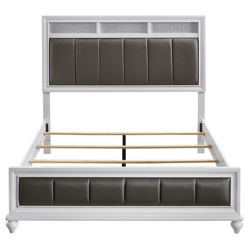 Barzini 4-piece Eastern King Bedroom Set White - 205891KE-S4