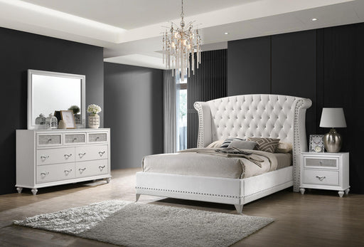 Barzini 4-piece Queen Bedroom Set White - 300843Q-S4