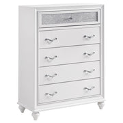 Barzini 5-piece California King Bedroom Set White - 205891KW-S5