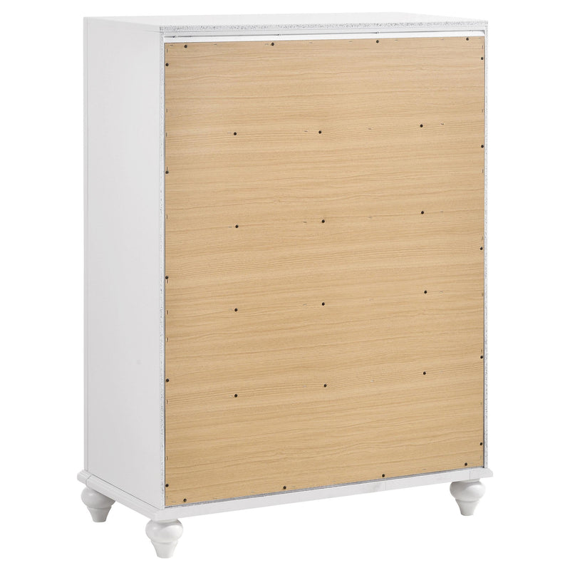 Barzini 5-piece Queen Bedroom Set White - 300843Q-S5