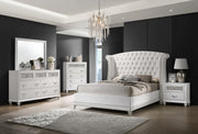 Barzini Upholstered California King Wingback Bed White - 300843KW