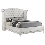 Barzini Upholstered Queen Wingback Bed White - 300843Q