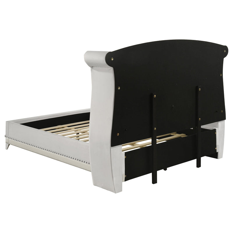 Barzini Upholstered Queen Wingback Bed White - 300843Q