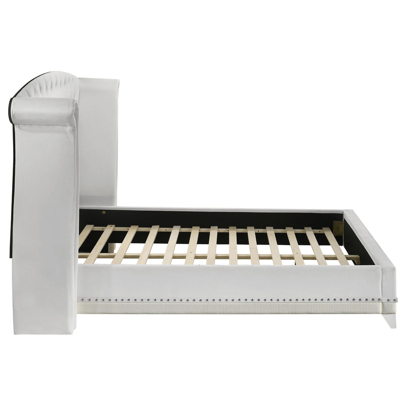 Barzini Upholstered Queen Wingback Bed White - 300843Q